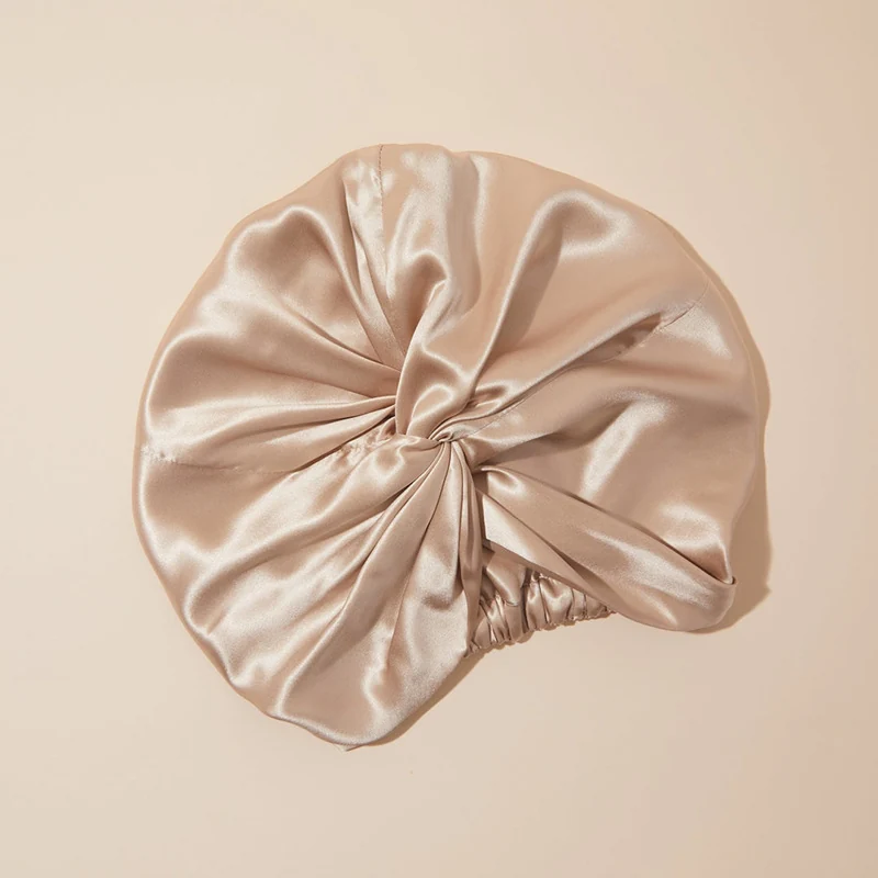 Bonnet de nuit en soie de mûrier standard – Or champagne
