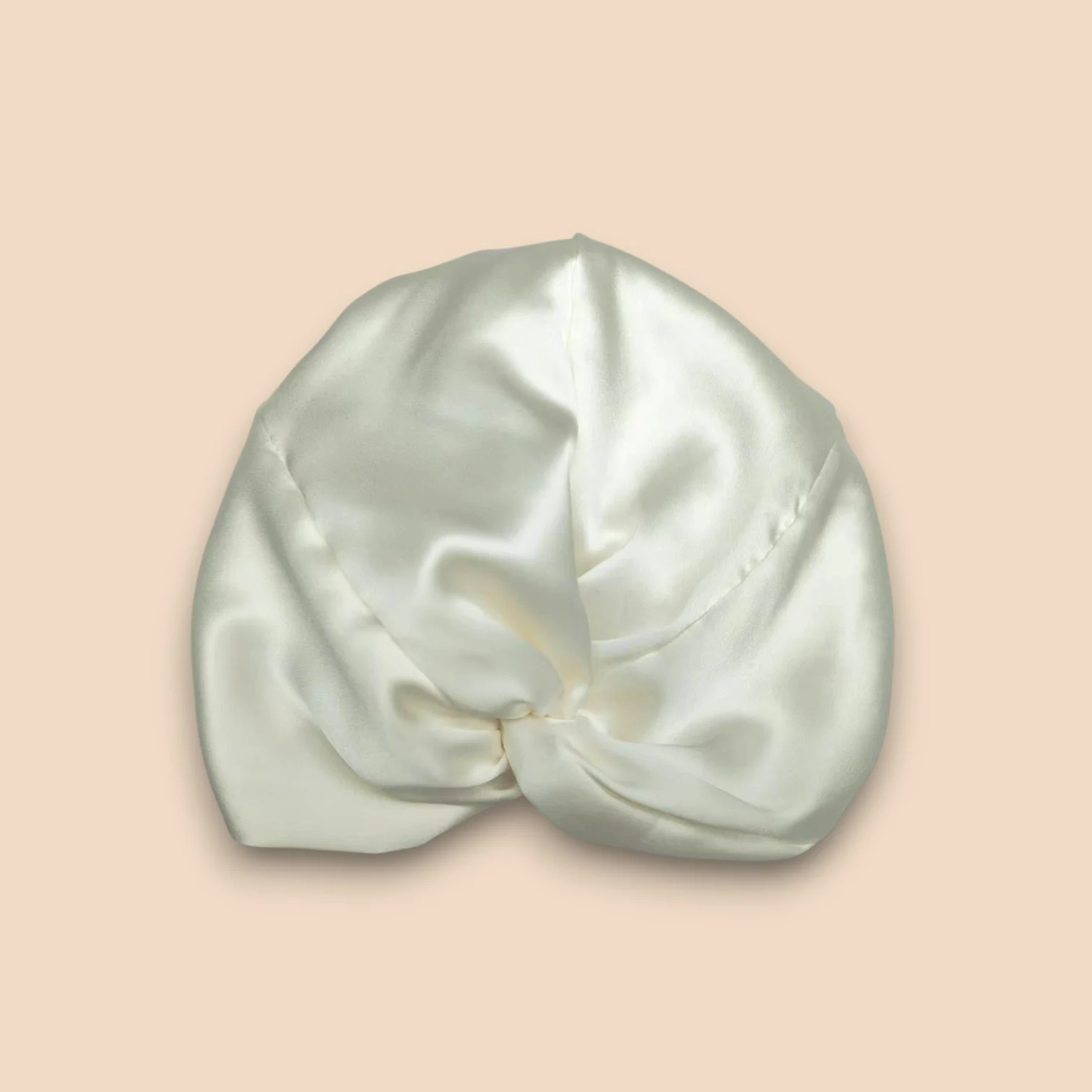 Bonnet de nuit en soie de mûrier standard – Blanc perle